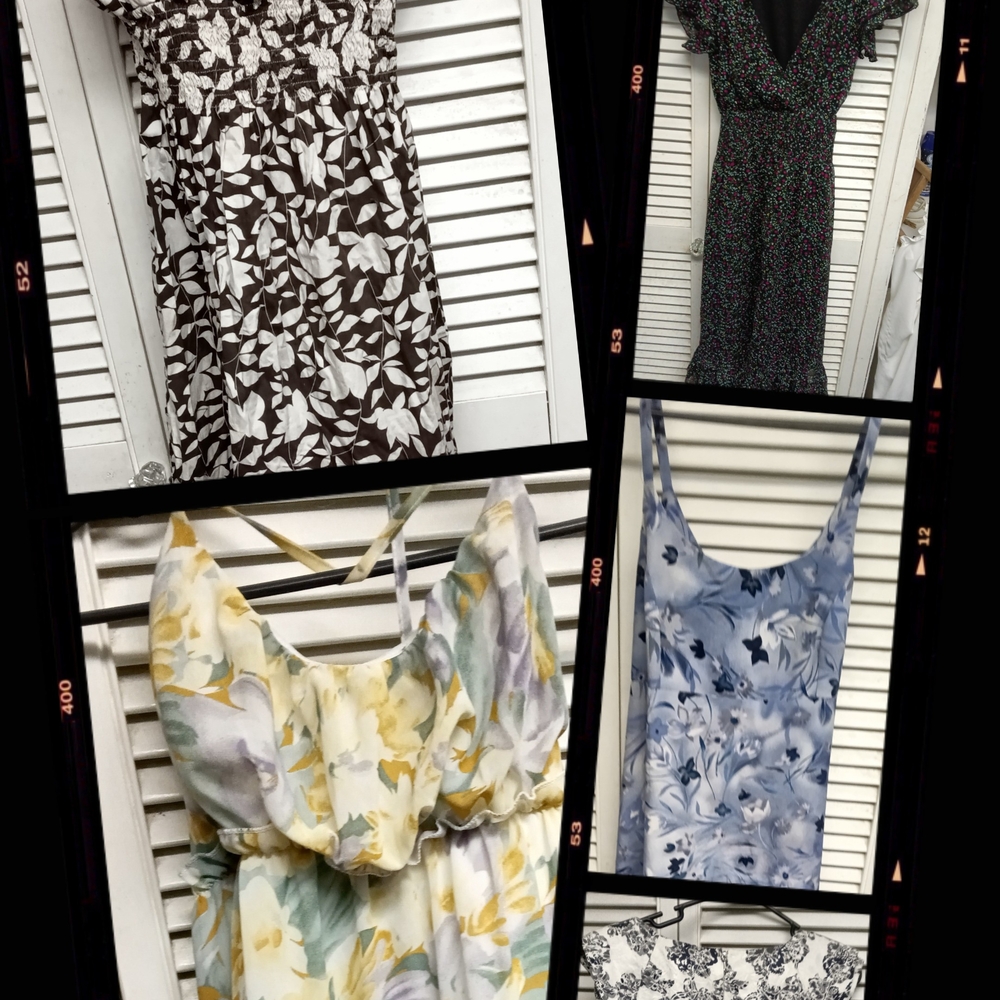 Lot of 4 Stunning Dresses assortment of styles colors all beautiful!